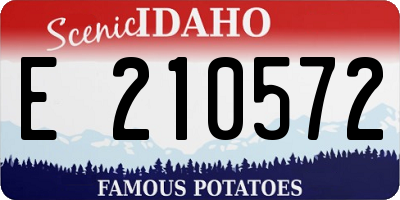 ID license plate E210572