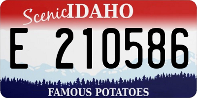 ID license plate E210586