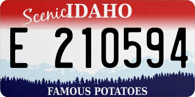 ID license plate E210594