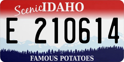ID license plate E210614