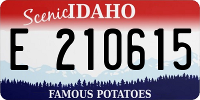 ID license plate E210615
