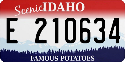 ID license plate E210634