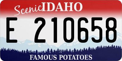 ID license plate E210658