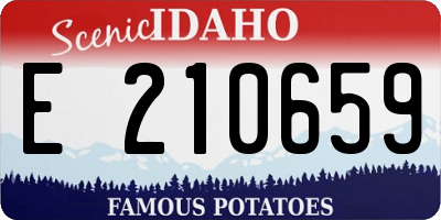 ID license plate E210659