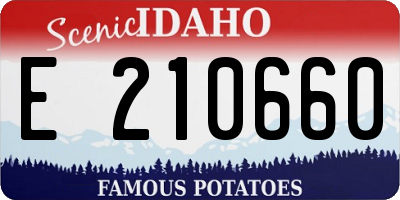ID license plate E210660