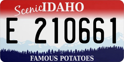ID license plate E210661