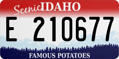 ID license plate E210677