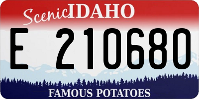 ID license plate E210680