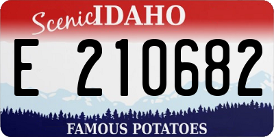 ID license plate E210682