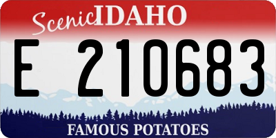 ID license plate E210683
