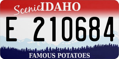 ID license plate E210684