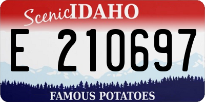 ID license plate E210697