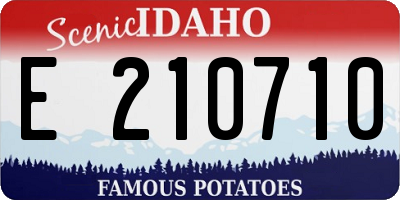 ID license plate E210710
