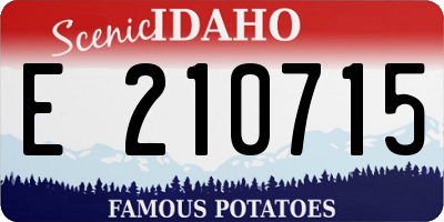 ID license plate E210715