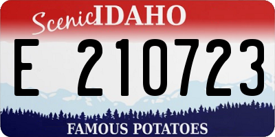 ID license plate E210723