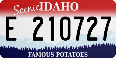 ID license plate E210727