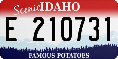 ID license plate E210731