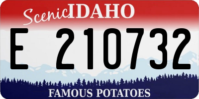 ID license plate E210732
