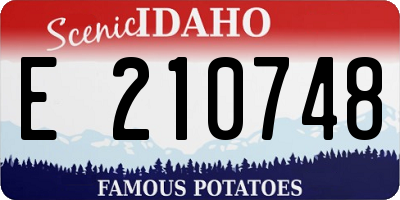 ID license plate E210748