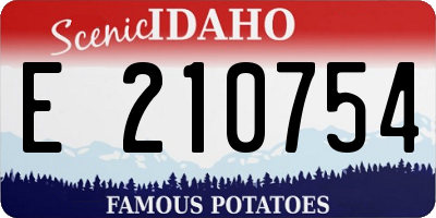 ID license plate E210754