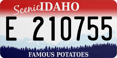 ID license plate E210755