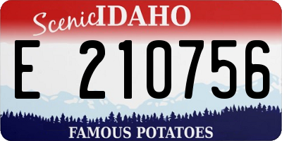 ID license plate E210756