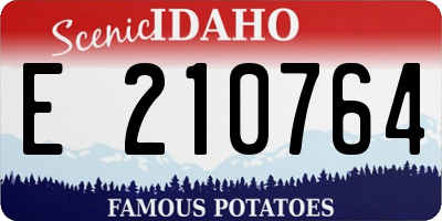 ID license plate E210764