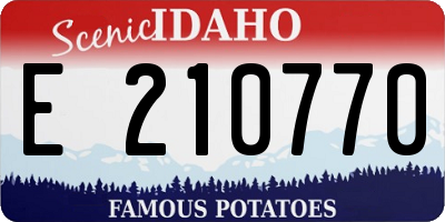 ID license plate E210770
