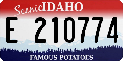 ID license plate E210774
