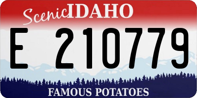 ID license plate E210779