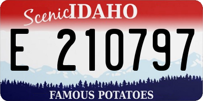 ID license plate E210797