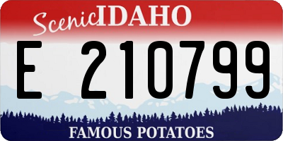 ID license plate E210799