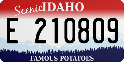 ID license plate E210809
