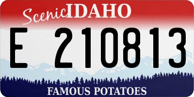ID license plate E210813