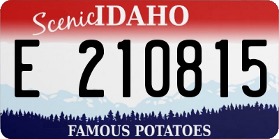 ID license plate E210815