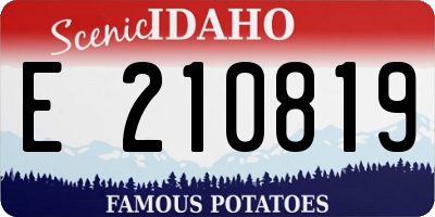 ID license plate E210819
