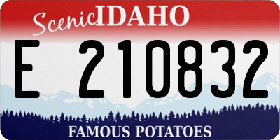 ID license plate E210832