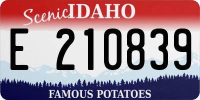 ID license plate E210839