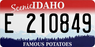 ID license plate E210849