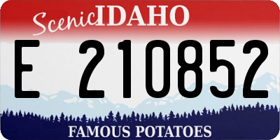 ID license plate E210852