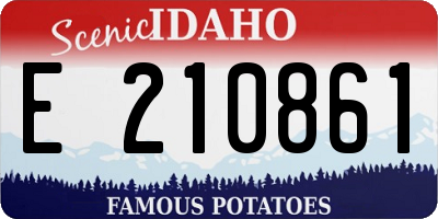ID license plate E210861
