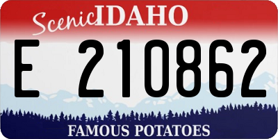 ID license plate E210862
