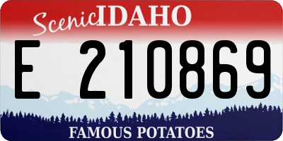 ID license plate E210869