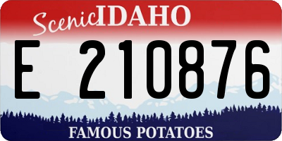 ID license plate E210876
