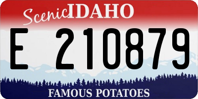 ID license plate E210879