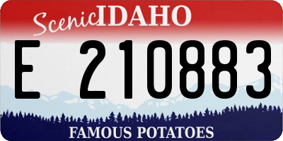 ID license plate E210883