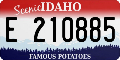ID license plate E210885