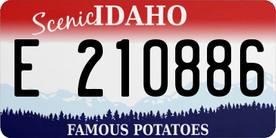 ID license plate E210886