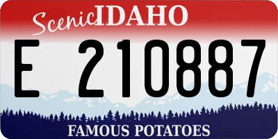 ID license plate E210887