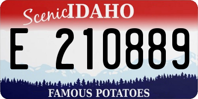 ID license plate E210889